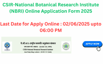 CSIR-NBRI Lucknow Council of Scientific & Industrial Research (CSIR) JSA, Technical Assistant, Technician Online Application Form 2025