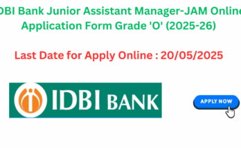 IDBI Bank Junior Asst Manager JAM Notification 2025